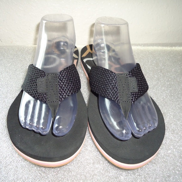 ROXY Women's Black Flip Flop Thong  Size US-10/EU-40 - Picture 4 of 8